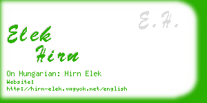 elek hirn business card